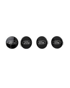 Ford Racing Car Black and Chrome Wheel Cap- FORD-M-1096K-BCC
