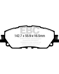 EBC 2019+ Lexus UX200 2.0L Turbo Greenstuff Front Brake Pads - DP62378