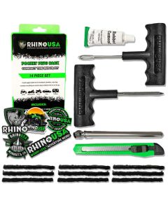 Rhino USA 14-Piece Compact Tire Repair Plug Kit - RNO-PLUG-PACK