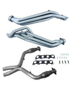 BBK 11-14 Ford Mustang GT 5.0 1-7/8in Long Tube Headers w/High Flow Catted X-Pipe (Ti Ceramic) - 18561