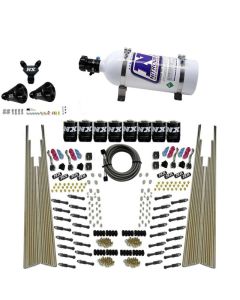 Nitrous Express 8 Cyl Dry Direct Port Four Stage 8 Solenoids Nitrous Kit (200-600HP) w/5lb Bottle - 93306-05