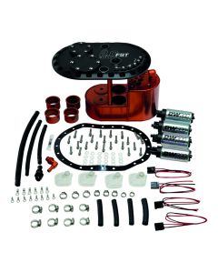 Deatschwerks 2.0L Staged Fuel Cell Surge Tank (Includes 4 DW300 Fuel Pumps) - 6-301-20FST