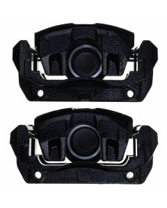 Power Stop 01-03 Acura CL Front Black Caliper - Pair w/Bracket - S2584BLK