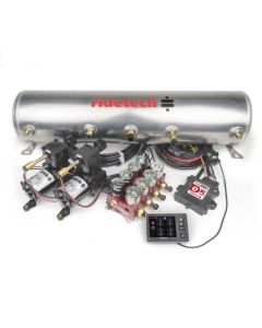 Ridetech RidePro E5 Air Ride Control System 5 Gal Dual Compressor High Flow Big Red 3/8in Valves - 30534700