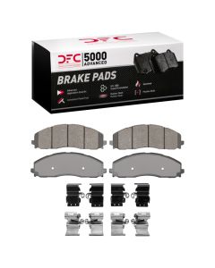 DFC 23-25 Ford F-350 Super Duty 2WD Front 5000 Advanced Semi Metallic Brake Pads and Hardware Kit - 1551-2490-01
