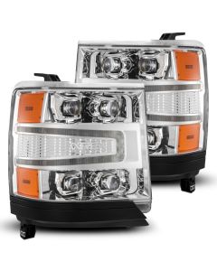 AlphaRex 16-18 Chevy 1500HD NOVA-Series LED Proj Headlights Chrm w/Actv Lgt/SeqSig & DRL(Req 810023) - 880238