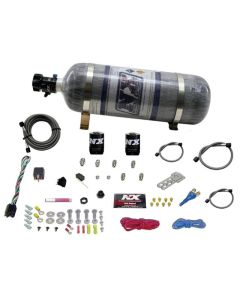 Nitrous Express E85 Universal Single Nozzle Nitrous Kit for EFI w/Composite Bottle - 20915E85-12
