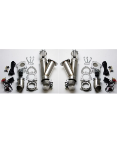 Granatelli 2.25in Alum Mild Steel Electronic Dual Slip Fit Exhaust Cutout w/Band Clamps - 303522D