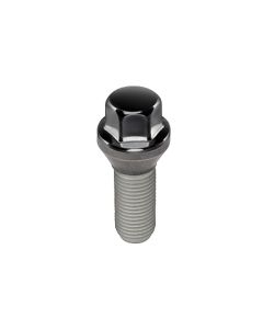 McGard Hex Lug Bolt (Cone Seat) M12X1.25 / 17mm Hex / 22.0mm Shank Length (Box of 50) - Black - 69732BK