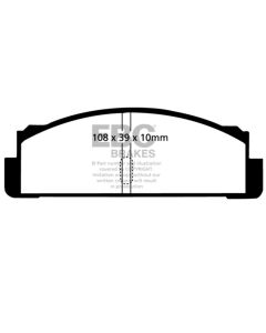 EBC 68-83 Fiat 124 1.6 Yellowstuff Rear Brake Pads - DP4130R