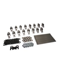 COMP Cams Rocker Arm and Pushrod Kit, 1.6 Ratio, Fits Small Block Chevy 1955-1986, Steel Construction, Black Finish - RPG101