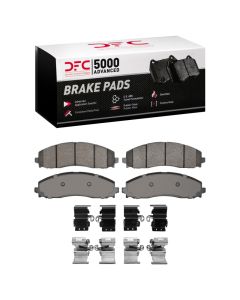 DFC 23-25 Ford F-250 2WD (Super Duty) Rear 5000 Advanced Semi Metallic Brake Pads and Hardware Kit - 1551-2491-01