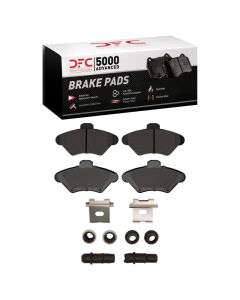 DFC 93-97 Ford Thunderbird Front 5000 Advanced Low Metallic Brake Pads and Hardware Kit - 1551-0600-01