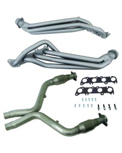 BBK 11-14 Ford Mustang GT 1-3/4 Long Tube Headers w/High Flow Catted X-Pipe (Ti Ceramic) - 16331