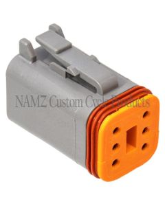 NAMZ Deutsch DT Series 6-Wire Plug & Wedgelock - Grey (Repl. HD 72136-94GY) - DP-6G