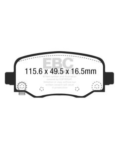 EBC 15+ Chrysler 200 2.4 Yellowstuff Rear Brake Pads - DP43031R