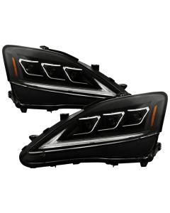 Spyder Lexus IS 250/350 06-10 Halogen Model Only High-Power LED Headlights - Black PRO-YD-LIS06AP-BK - 5088246