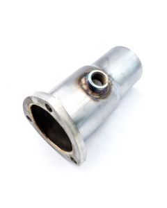 Stainless Works Collector Adapter 3-Bolt 3-1/2in OD Tubing 2-1/2in OD Outlet + O2 Bung - HCA3.52.5O2