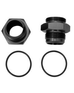 Moroso Vacuum Pump Fitting 16An to -16An w/O-Ring - Aluminum - 2 Pack - 22626