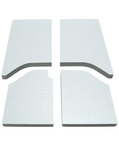 DEI 11-18 Jeep Wrangler JK 2-Door Boom Mat Headliner - 4 Piece - White - 50142