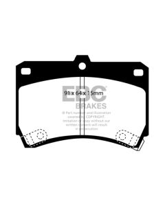 EBC 94-97 Ford Aspire 1.3 manual Yellowstuff Front Brake Pads - DP4884R