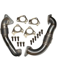 ATS Diesel 2001-2015 GM 6.6L Duramax Up Pipe Direct Replacement Kit (Driver & Pass Side Incl. HW) - 2041384248