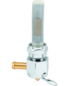 Bikers Choice Chrome Hex Petcock 22MM Left Outlet - 489640