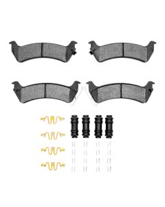 DFC 93-94 Jeep Grand Cherokee Rear 5000 Advanced Semi Metallic Brake Pads and Hardware Kit - 1551-0666-01