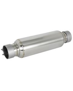 afe MACH Force-Xp Resonator 2-1/2 IN Inlet/Outlet x 4 IN Dia. x 12 IN Body x 15 IN Overall Length - 49M10003