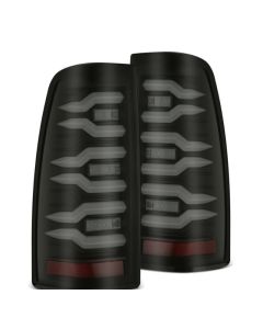 AlphaRex 99-06 Chevrolet Silverado/99-06 GMC Sierra LUXX-Series LED Tail Lights - Black - 620006