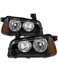 xTune Dodge Charger 05-10 (Non-HID) OEM Style Headlights w/ Corner 4pcs - Black HD-JH-DCH05-SET-BK - 9040160