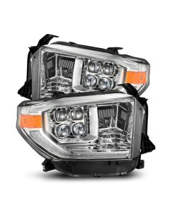 AlphaRex 14-21 Toyota Tundra NOVA LED Proj HL Chrome w/Actv Light & Seq. Sig + Switchback DRL - 880831