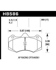 Hawk AP Racing CP7040 HP Plus Street Brake Pads - HB586N.660