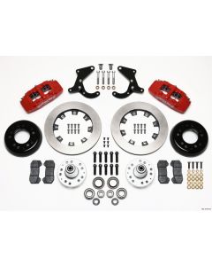 Wilwood Dynapro 6 Front Hub Kit 12.19in Red 55-57 Chevy - 140-10737-R