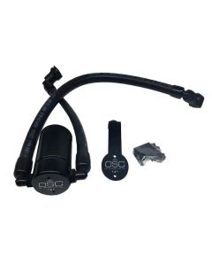 J&L 3.0 Clear Anodized Oil Separator (Driver Side) Ford Mustang 2011-2022- J&L-3011D-C