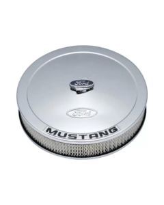 Ford Racing Air Cleaner Kit - Chrome w/ Mustang Emblem- FORD-302-361