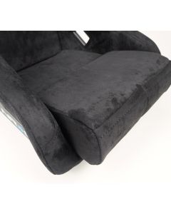 NRG FRP Bucket Seat ULTRA Edition - Medium (Black Alcantara/Gold Glitter Back) - FRP-303BK-ULTRA