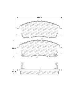 StopTech Front Brake Pads with Shims - STOP-308.07870