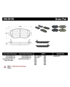 StopTech Sport Brake Pads with Shims/Hardware Front- STOP-309.06190