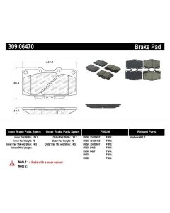 StopTech Sport Brake Pads with Shims/Hardware Nissan 300ZX Front 1989-1996- STOP-309.06470