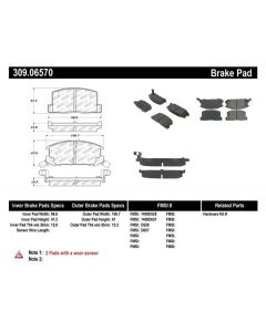 StopTech Sport Brake Pads with Shims/Hardware Toyota Rear- STOP-309.06570