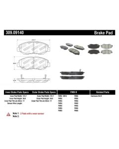 StopTech Sport Brake Pads with Shims/Hardware Front- STOP-309.09140