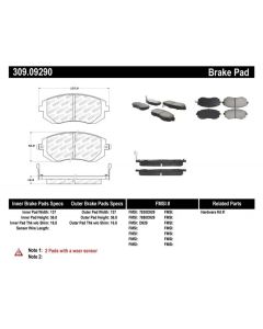StopTech Sport Brake Pads with Shims/Hardware Subaru Front- STOP-309.09290