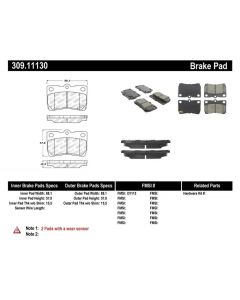 StopTech Sport Brake Pads for Lexus Rear - STOP-309.11130
