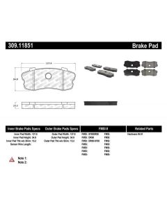 StopTech Sport Brake Pads with Shims Chevrolet Corvette Rear 2006-2013- STOP-309.11851