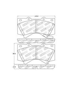 StopTech Sport Brake Pads with Shims/Hardware Front- STOP-309.13030
