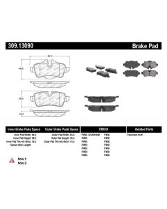 StopTech Sport Brake Pads with Shims/Hardware Mini Rear- STOP-309.13090