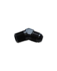 Vibrant Performance 45 Degree Anodized Black -6AN to 3/8" NPT Adapter Fitting- VIBR-10245