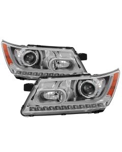 xTune Dodge Journey 2009-2014 Light Bar DRL Projector - Black PRO-JH-DJ09-LBBRL-C - 9036637