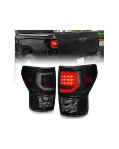 Anzo USA Full LED Tailights Black Housing Smoke Lens G2 (w/C Light Bars) Toyota Tundra 2007-2013- AN